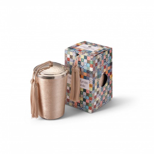 natural scented candle Beige from the Sabra maillechort collection