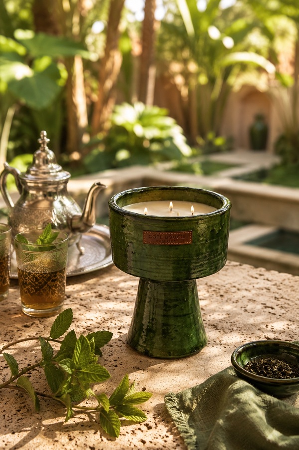 Bougie tamegroute Menthe et thé